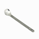 Titanium Long Handle Spork with Polished Bowl
