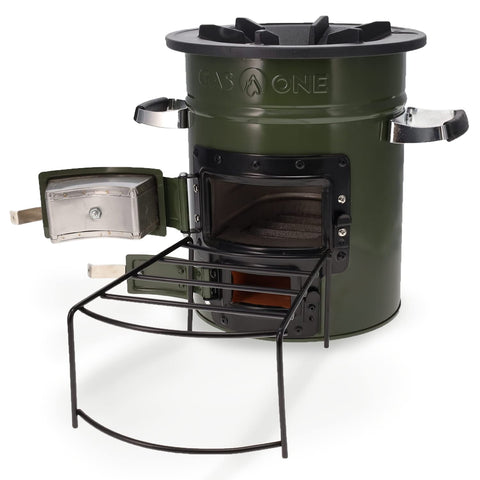 Camping Stove – Insulated, Multi-Fuel (Wood, Charcoal, Solid Fuel)