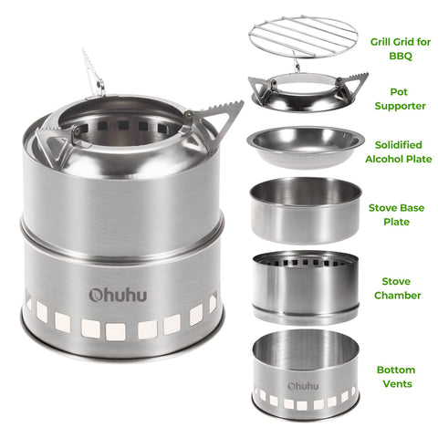 Camping Stove with Grill Grid