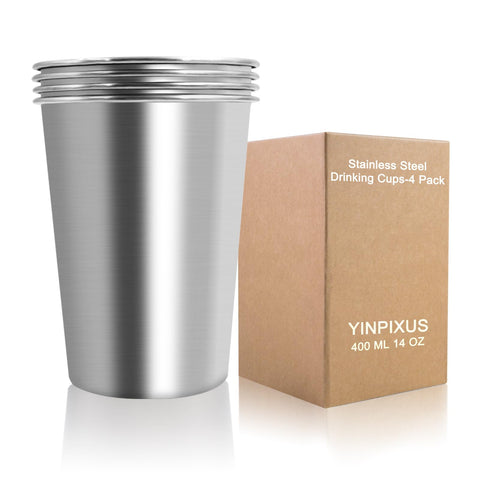 4 Pack Stainless Steel Pint Cups