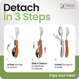 4-in-1 Camping Cutlery - 2 Pack Set