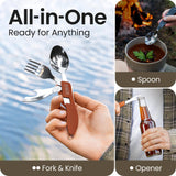 4-in-1 Camping Cutlery - 2 Pack Set