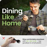 4-in-1 Camping Cutlery - 2 Pack Set