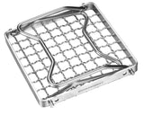 Folding Campfire Grill with Legs - Stainless Steel