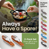 4-in-1 Camping Cutlery - 2 Pack Set