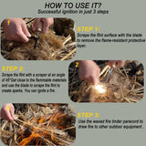 Fire Starter with Handcrafted Wood Handle