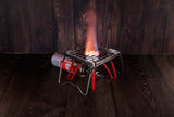 Folding Campfire Grill with Legs - Stainless Steel