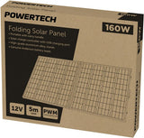 Powertech 12V 160W Folding Solar Panel with 5M Cable
